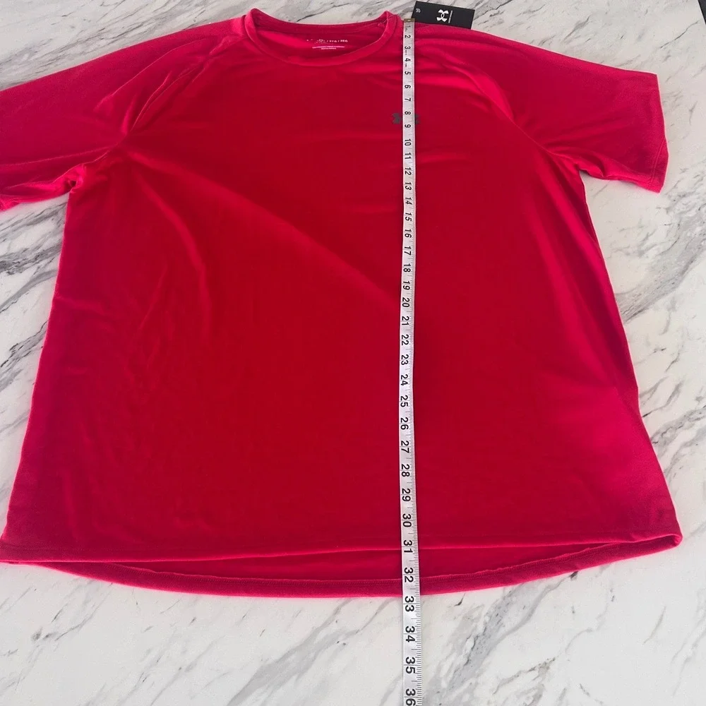 Under Armour Mens UA Tech 2.0 Short Sleeve Tee Red Loose Fit 1326413-600 2XL NEW - Picture 4 of 9